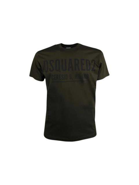 DSQUARED2 Dsquared2 Cool Fit Large Ceresio 9 Print Logo T-Shirt Green