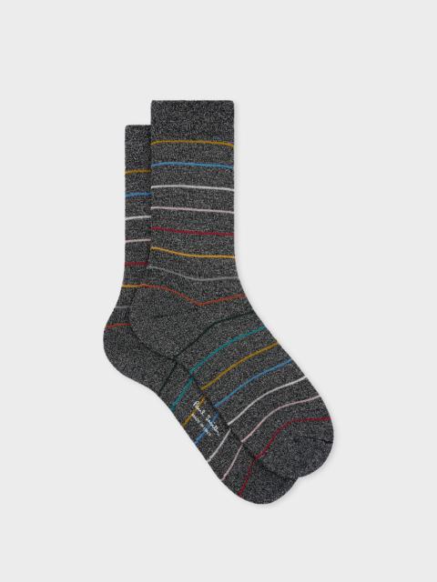 Paul Smith Women's Glitter 'Signature Stripe' Socks