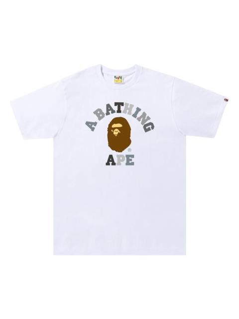 A BATHING APE® BAPE Colors College Tee 'White/Black'