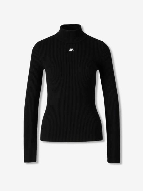 courrèges HIGH NECK JUMPER