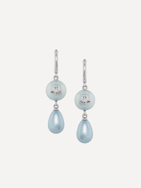 Vivienne Westwood Platinum Martha Drop Earrings