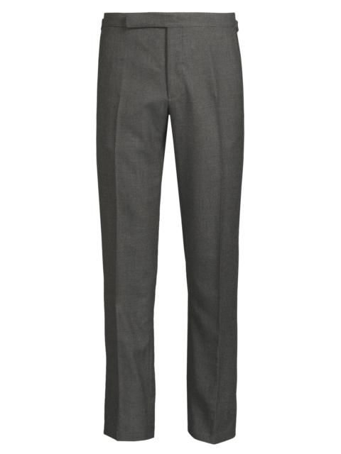 Ralph Lauren Men's Gregory Hand-Tailored Wool Flannel Trousers - Grey Heather