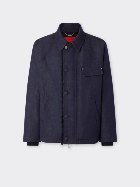 Ferrari Denim Jacket with Faux Leather Details