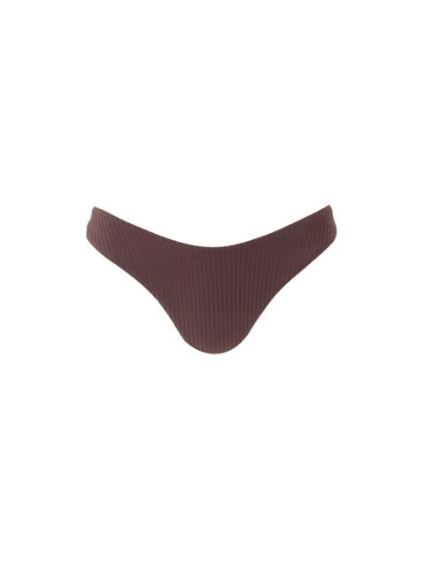 MELISSA ODABASH NOTO BROWN RIBBED BIKINI BOTTOM