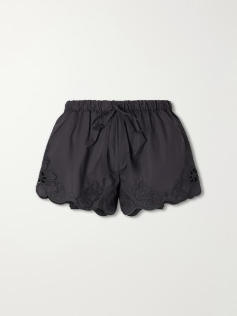 SIR. Klara Broderie-anglaise Cotton Mini Shorts