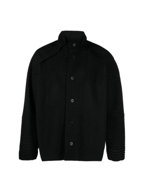 ISSEY MIYAKE button-fastening pleated jacket