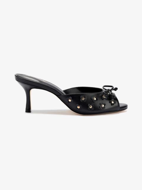 Larroudé Jasmine Mule In Black Leather