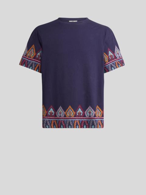 Etro COTTON T-SHIRT WITH PLACED GEOMETRIC PRINT