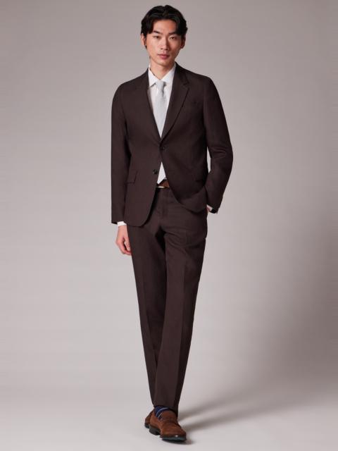 Paul Smith Dark Brown Linen Buggy-Lined Suit