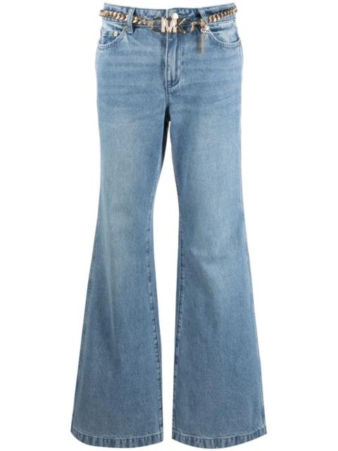 MICHAEL KORS belted bootcut jeans