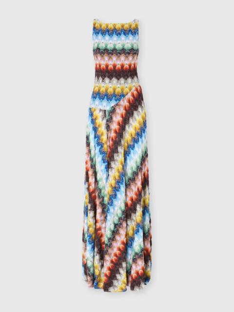 Missoni Women’s long dress in lamé viscose with lace motif