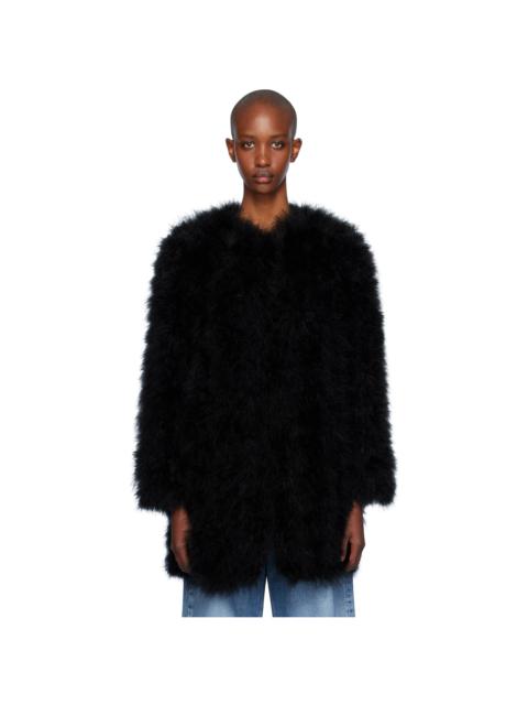 Yves Salomon Black Feather Jacket
