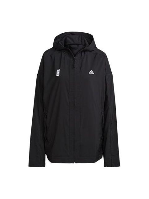 adidas Wj Wb Series Sports hooded Windproof Jacket Black GU1764