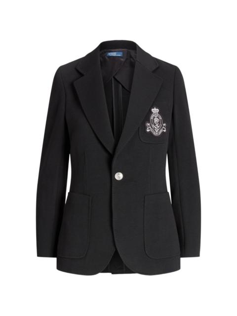 Polo Ralph Lauren logo-appliqué cotton blazer