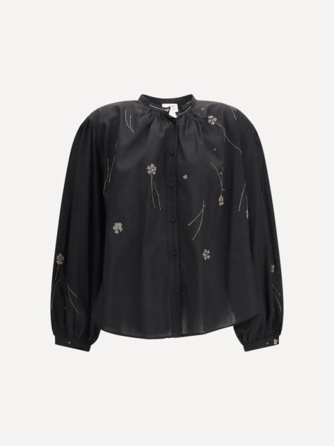 forte_forte Fleurs d’Orient embroidered voile bohemian Shirt