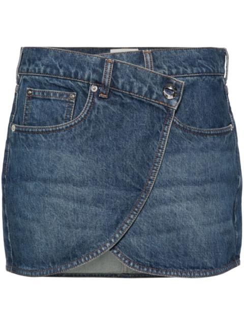 COPERNI logo-patch denim mini skirt