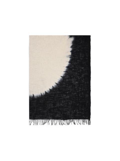 Yohji Yamamoto polka-dot frayed scarf