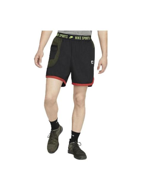 Nike Nike Colorblock Breathable Casual Logo Sports Shorts Black BV3250-010