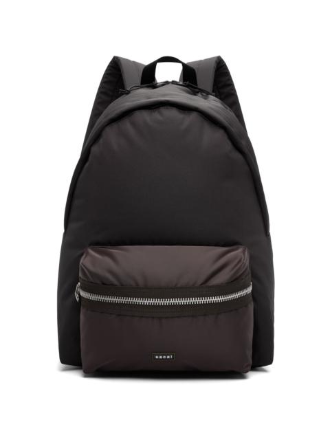 sacai Brown Pocket Backpack
