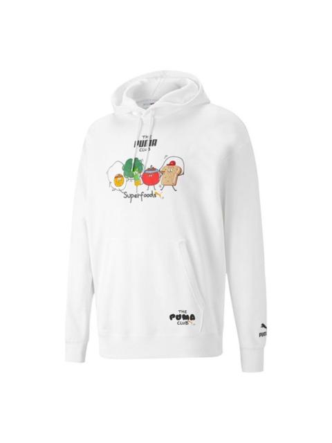PUMA PUMA Club Graphic Living Series Funny Printing Knit Sports White 533198-02