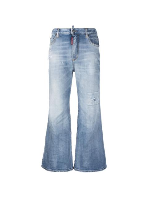 DSQUARED2 faded-effect flared trousers
