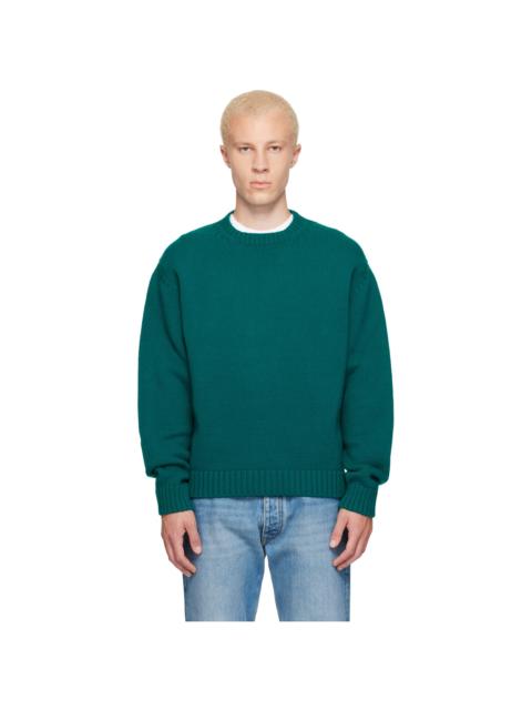 TOM FORD Green Cashmere Wool Crew Neck Sweater