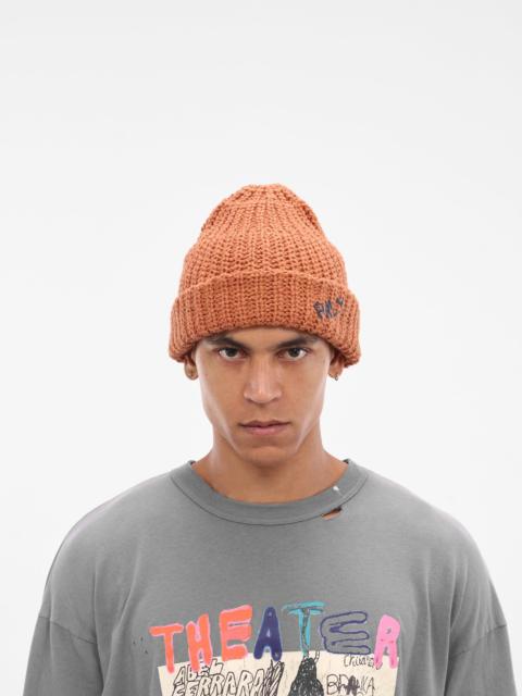 Paly Orange Hand-Knit Beanie