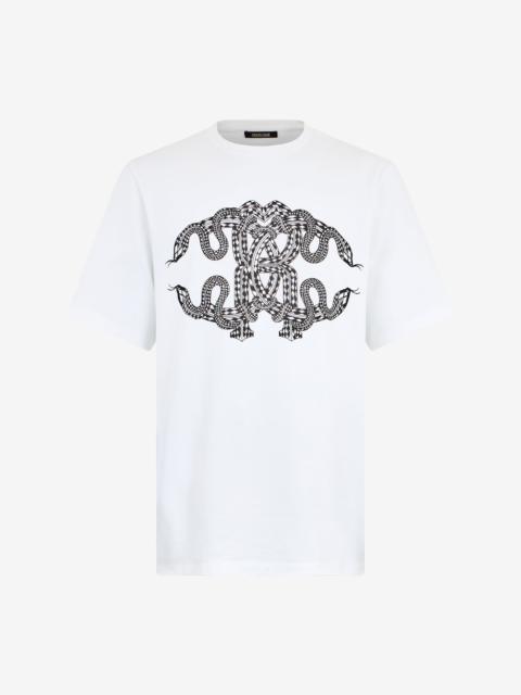 Roberto Cavalli Snake-Print Cotton T-shirt