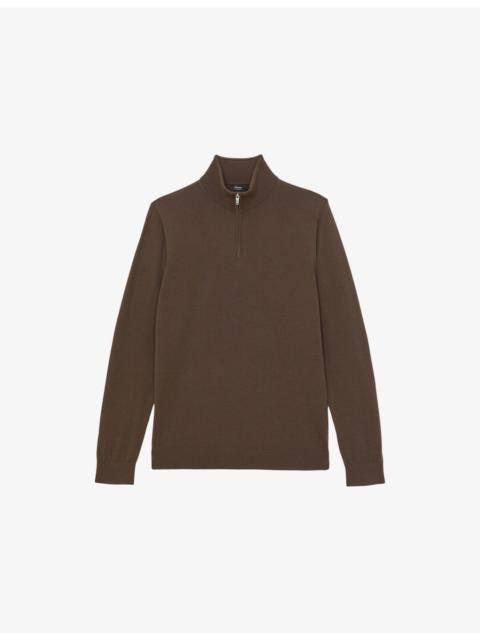 REISS Blackhall Half-Zip Long-Sleeve Merino-Wool Jumper