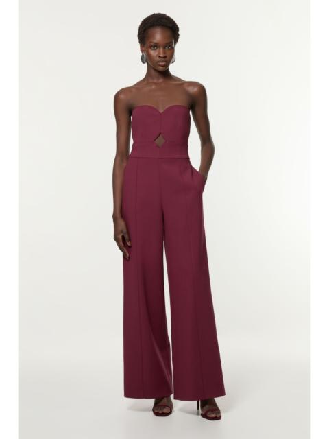KAREN MILLEN Compact Stretch Bandeau Tailored Wide Leg Jumpsuit