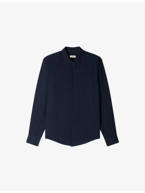 Sandro Relaxed-Fit Long-Sleeve Linen Shirt
