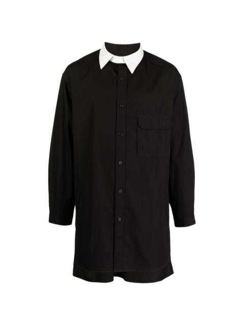 removable-collar cotton shirt