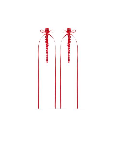 Simone Rocha Bow Ribbon Drip earrings
