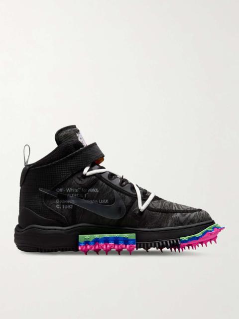 + Off-White Air Force 1 Mid Spiked Mesh Sneakers