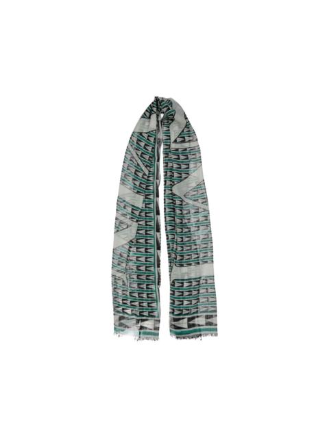 Lanvin geometric-print logo scarf