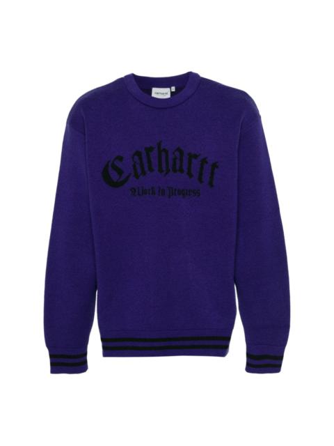 Carhartt Onyx logo-jacquard jumper
