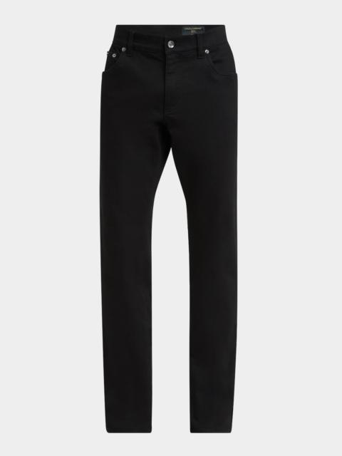 Dolce & Gabbana Men's Black Denim Slim Five-Pocket Pants