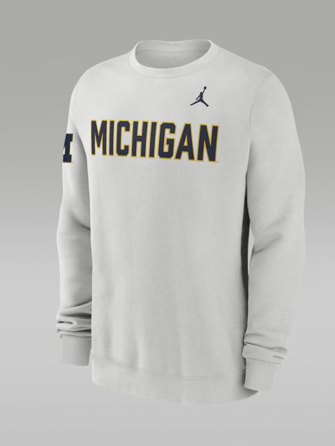 Jordan Michigan Sideline Club Men's Jordan Brand College Pullover Crew
