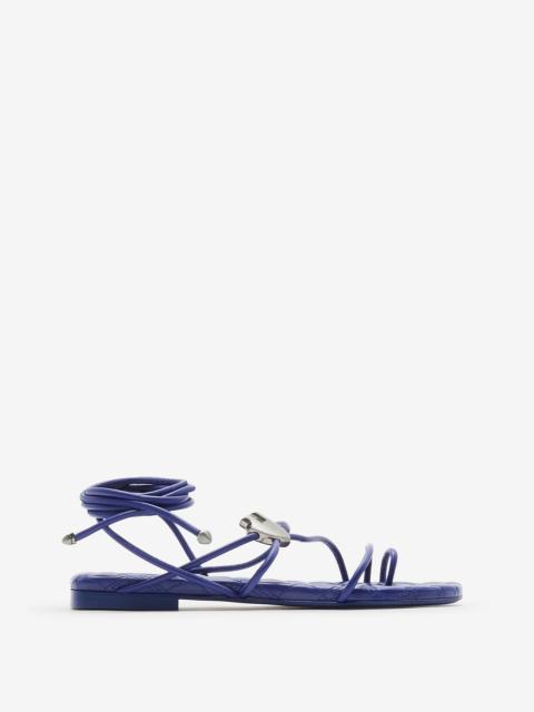 Burberry Leather Ivy Shield Sandals