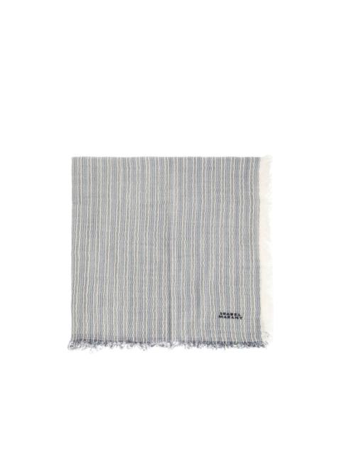 Isabel Marant Zenila striped fringed scarf