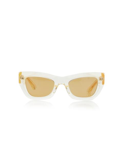 Bottega Veneta Cat-Eye Acetate Sunglasses yellow