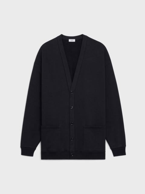 CELINE OVERSIZED CELINE CARDIGAN IN COTTON FLEECE