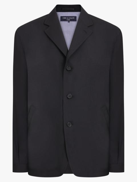 SINGLE BREASTED RAMIE JACKET | BLACK