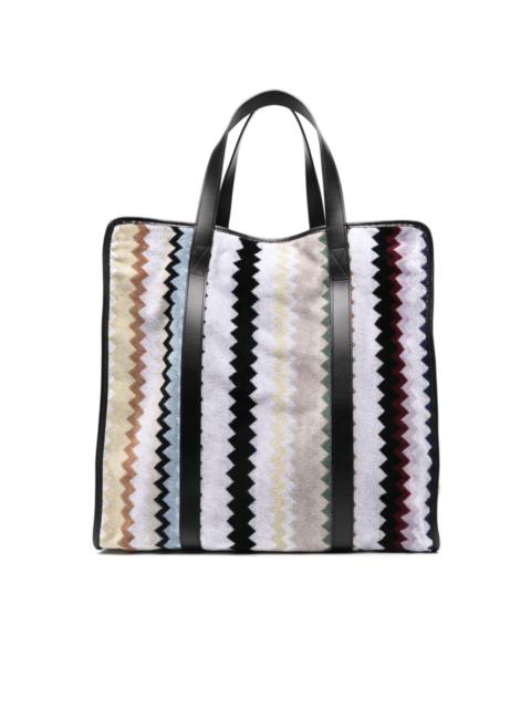 Missoni zigzag-woven tote bag
