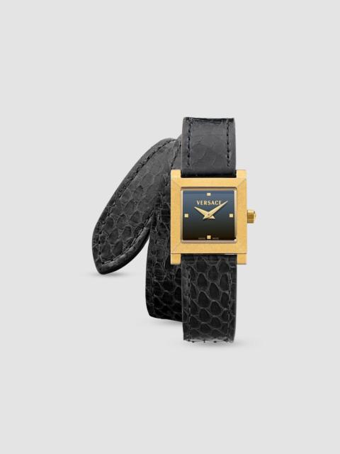 VERSACE Women's Mosaic Goldtone Stainless Steel & Leather Wrap Watch/22MM - Yellow Gold