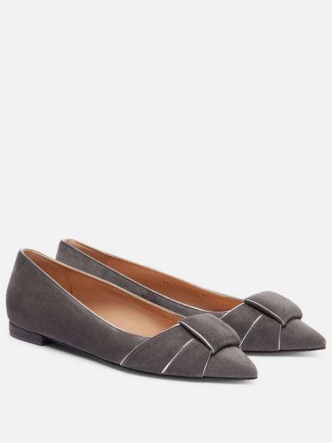Gianvito Rossi Suede ballet flats