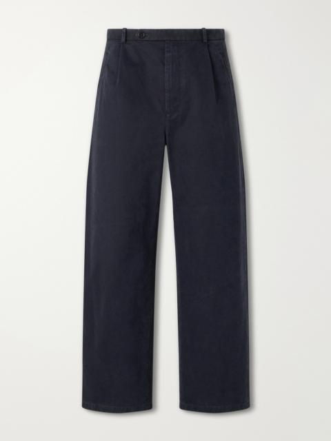 Jil Sander Straight-Leg Pleated Cotton-Drill Trousers