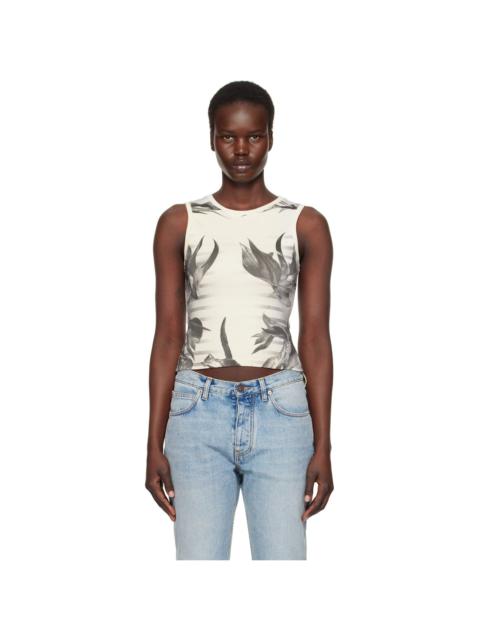 Jean Paul Gaultier Black & White 'The Flower Body Morphing Marinière' Tank Top