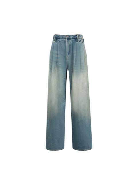 R13 Triple Pleated Wide Leg