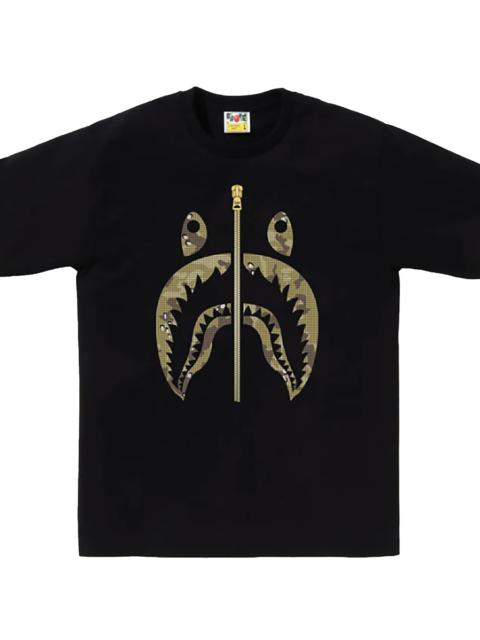 A BATHING APE® Bitmap Shark Tee "Black" 1K80 110 040 BLACK